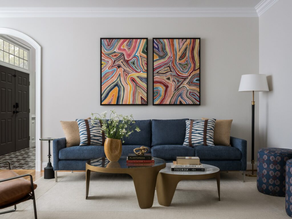 Potomac Md Bethesda Md Living Room Abstract Art