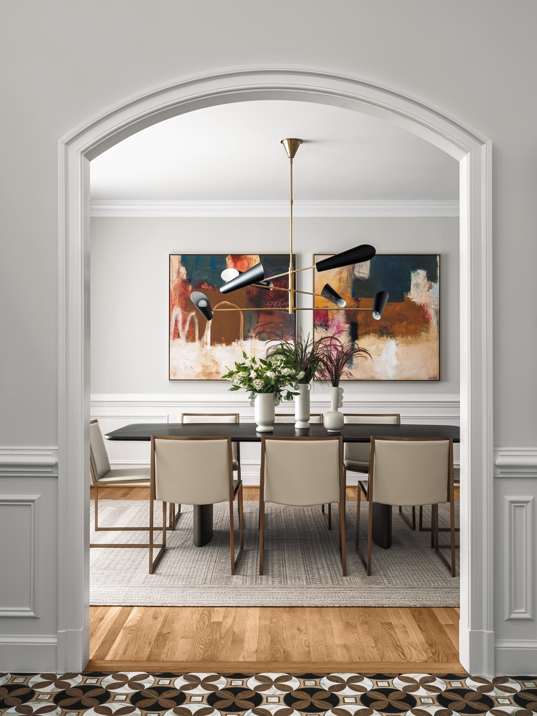 potomac-md-contemporary-dining-room-with-arched-entry