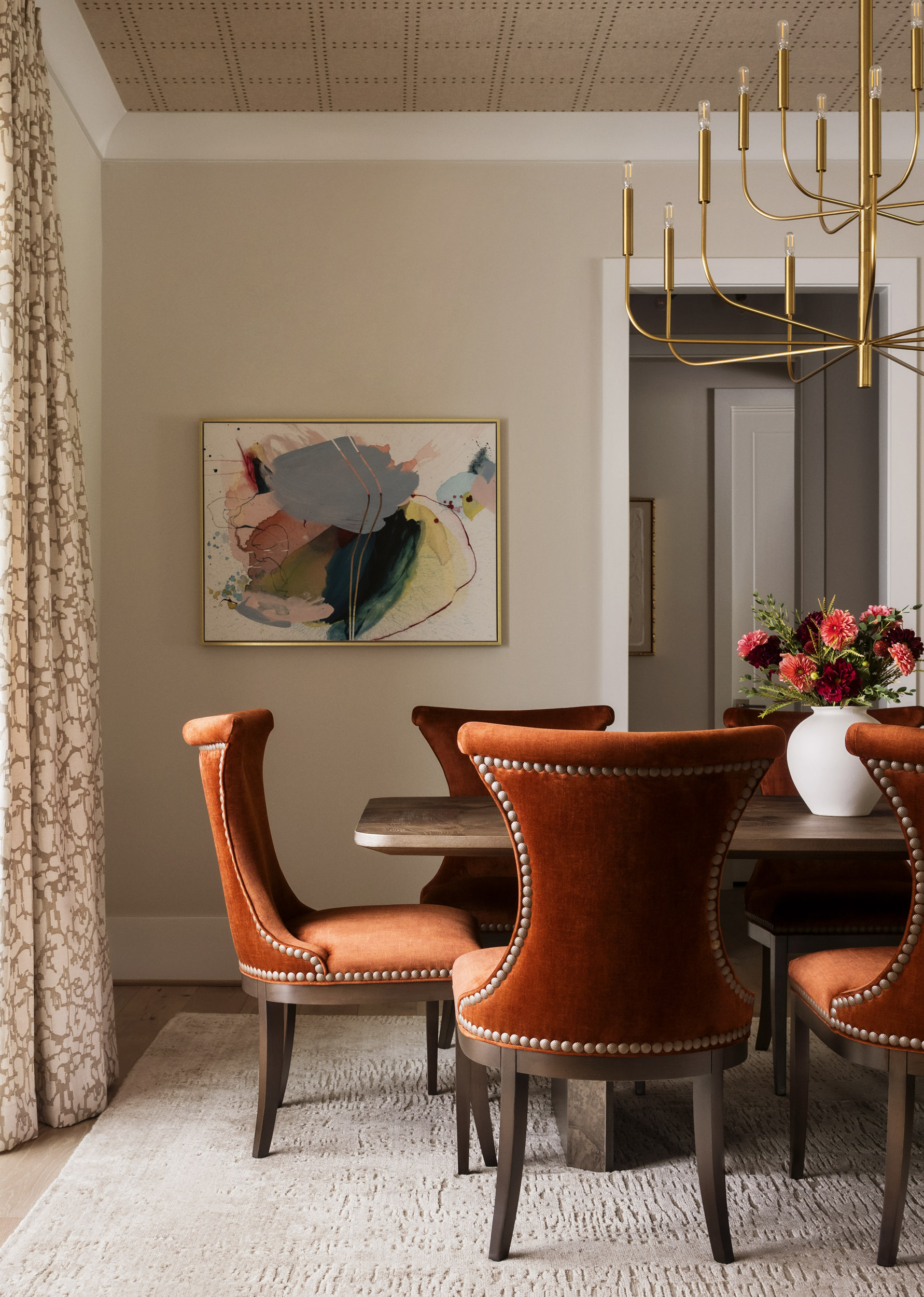 dining-room-vienna-virginia-rust-chairs-wallpaper-ceiling